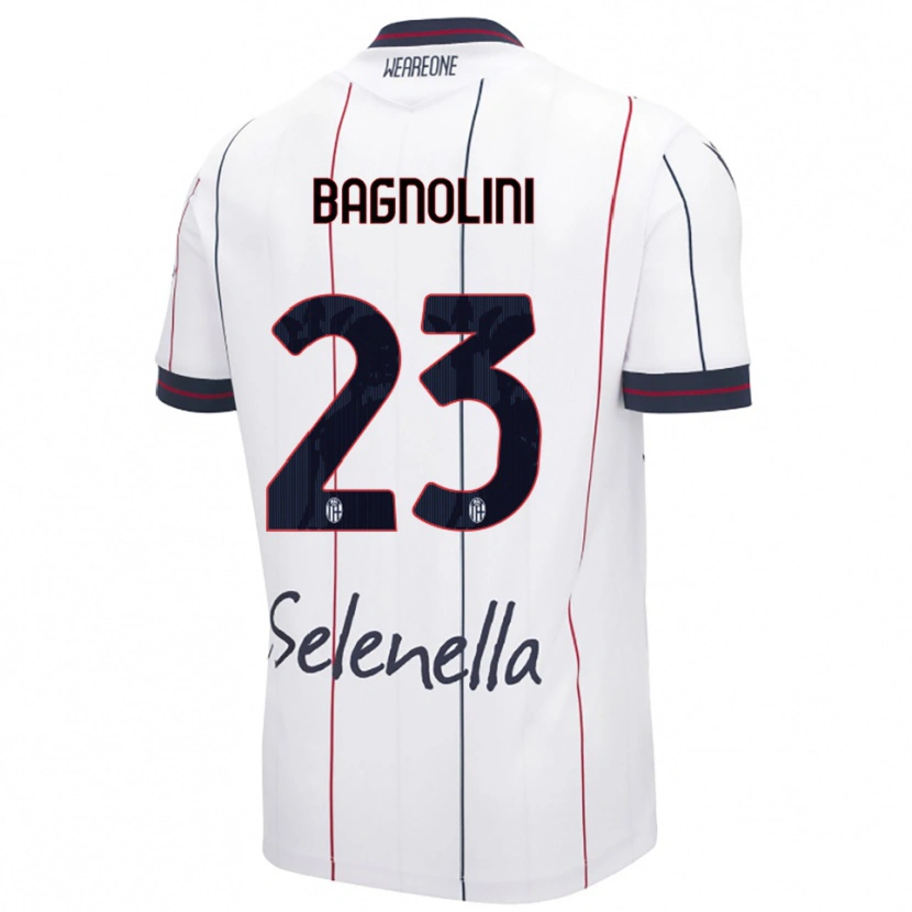 Danxen Donna Maglia Nicola Bagnolini #23 Bianco Blu Royal Kit Gara Away 2025/26 Maglietta