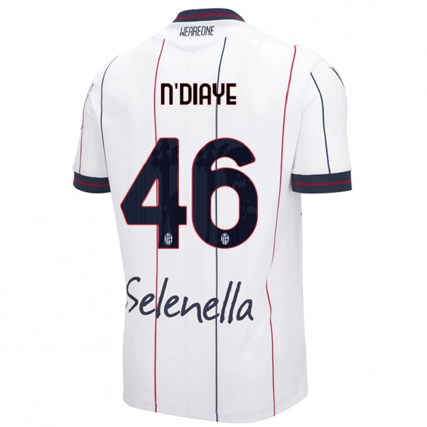 Danxen Donna Maglia Antoine N'diaye #46 Bianco Blu Royal Kit Gara Away 2025/26 Maglietta
