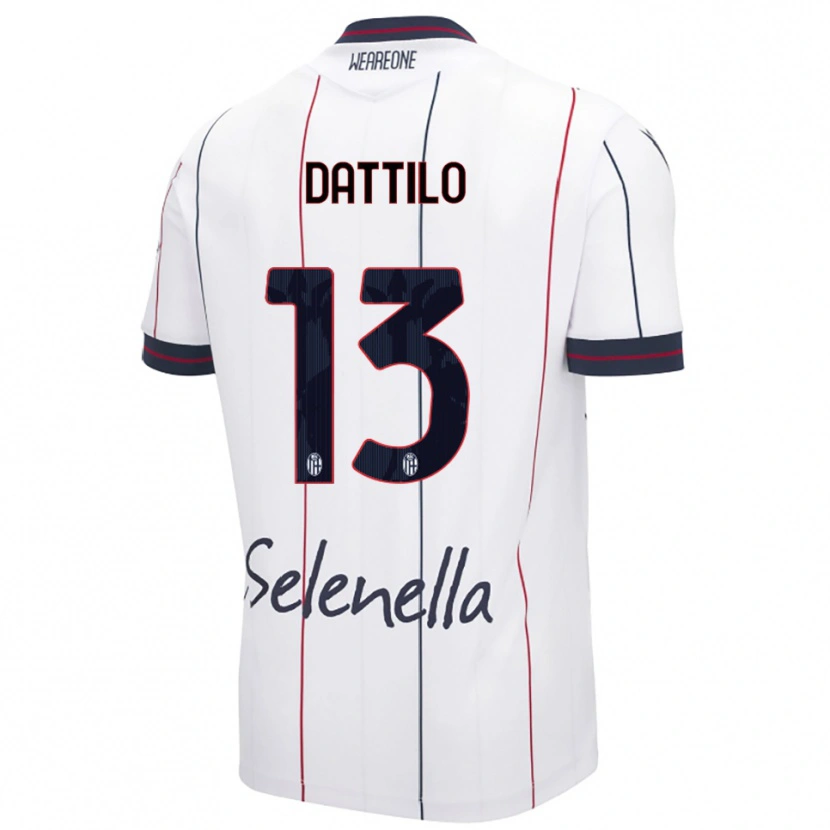 Danxen Donna Maglia Gabriel Dattilo #13 Bianco Blu Royal Kit Gara Away 2025/26 Maglietta