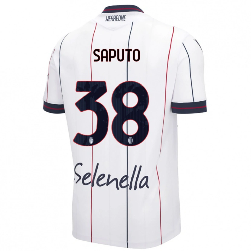 Danxen Donna Maglia Jesse Saputo #38 Bianco Blu Royal Kit Gara Away 2025/26 Maglietta