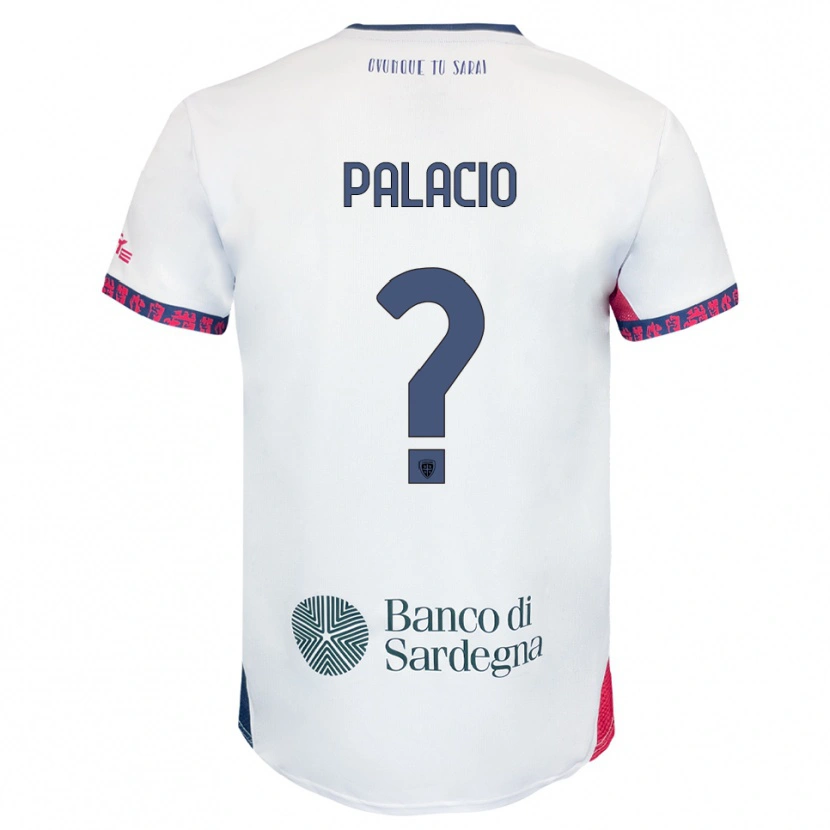 Danxen Donna Maglia Diego Palacio #0 Bianco Blu Navy Rosso Kit Gara Away 2025/26 Maglietta