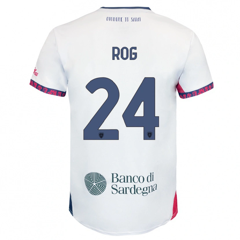 Danxen Donna Maglia Marko Rog #24 Bianco Blu Navy Rosso Kit Gara Away 2025/26 Maglietta