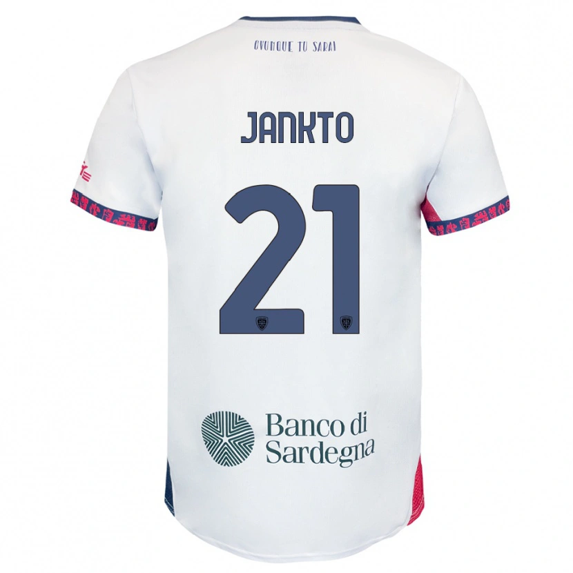 Danxen Donna Maglia Jakub Jankto #21 Bianco Blu Navy Rosso Kit Gara Away 2025/26 Maglietta