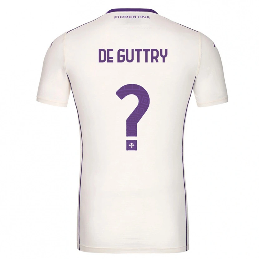 Danxen Donna Maglia Elia De Guttry #0 Bianco Viola Rosso Kit Gara Away 2025/26 Maglietta