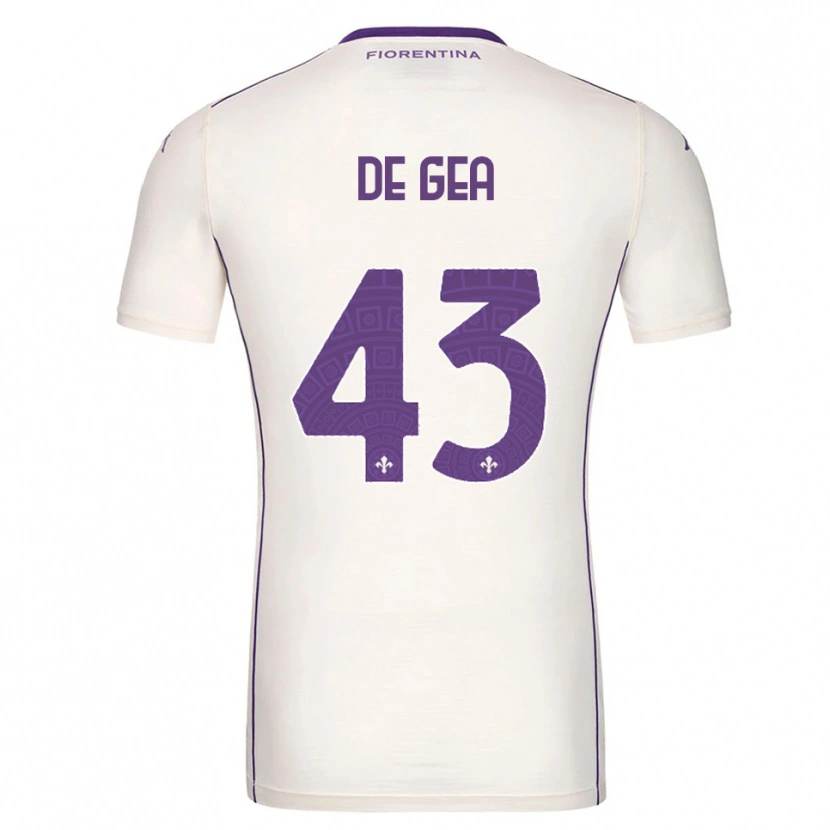 Danxen Donna Maglia David De Gea #43 Bianco Viola Rosso Kit Gara Away 2025/26 Maglietta