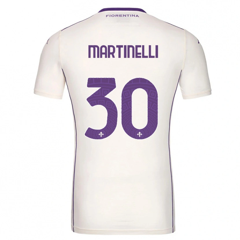 Danxen Donna Maglia Tommaso Martinelli #30 Bianco Viola Rosso Kit Gara Away 2025/26 Maglietta