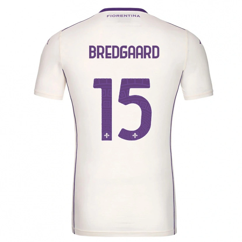 Danxen Donna Maglia Sofie Bredgaard #15 Bianco Viola Rosso Kit Gara Away 2025/26 Maglietta