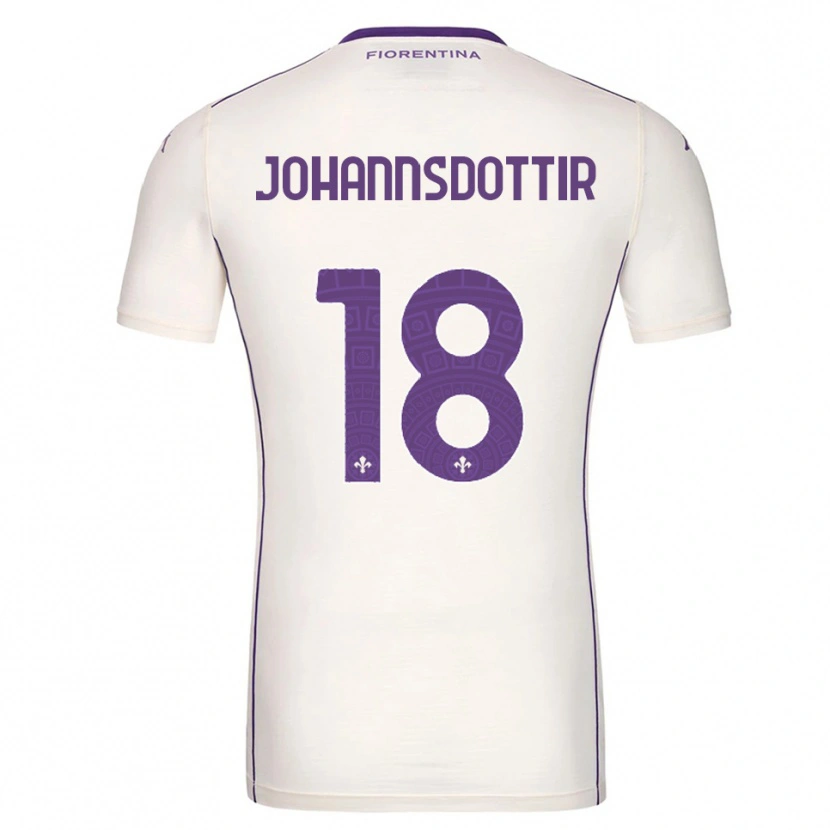 Danxen Donna Maglia Alexandra Johannsdottir #18 Bianco Viola Rosso Kit Gara Away 2025/26 Maglietta