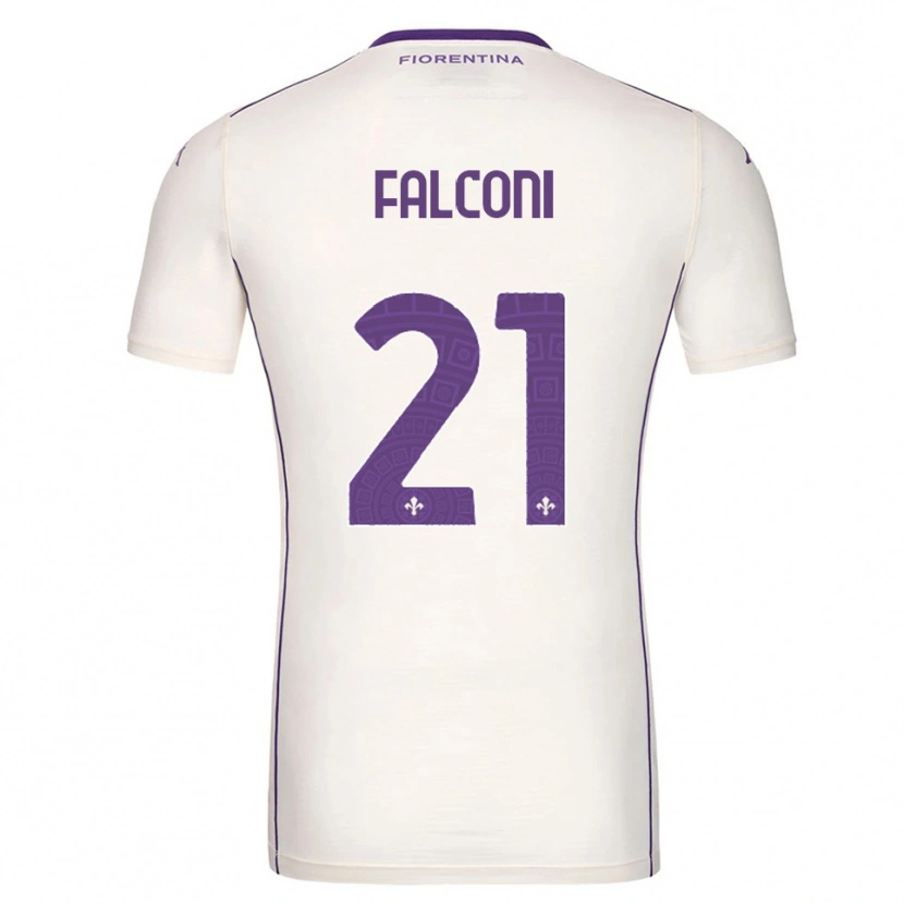 Danxen Donna Maglia Niccolo Falconi #21 Bianco Viola Rosso Kit Gara Away 2025/26 Maglietta