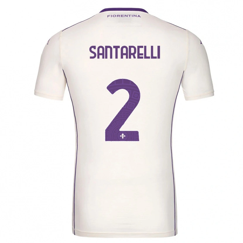 Danxen Donna Maglia Andrea Santarelli #2 Bianco Viola Rosso Kit Gara Away 2025/26 Maglietta