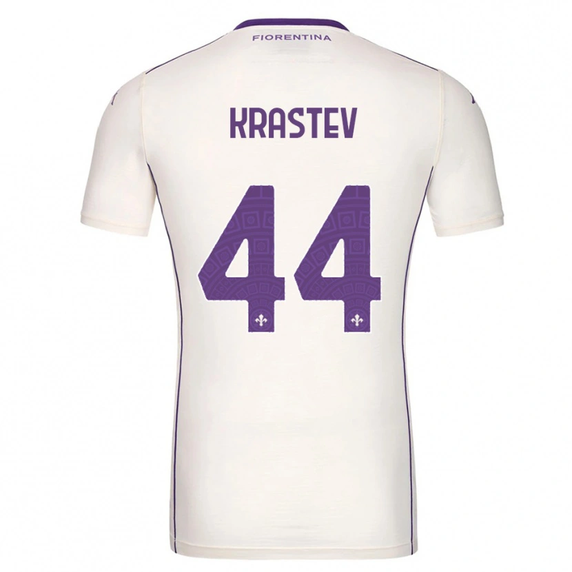 Danxen Donna Maglia Dimo Krastev #44 Bianco Viola Rosso Kit Gara Away 2025/26 Maglietta