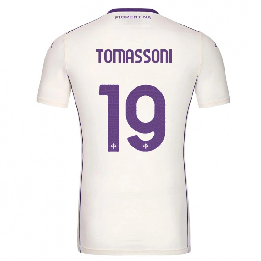 Danxen Donna Maglia Emma Tomassoni #19 Bianco Viola Rosso Kit Gara Away 2025/26 Maglietta