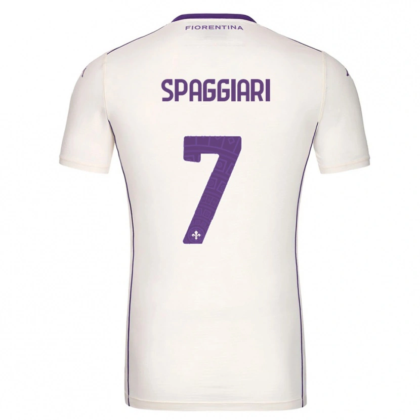 Danxen Donna Maglia Riccardo Spaggiari #7 Bianco Viola Rosso Kit Gara Away 2025/26 Maglietta