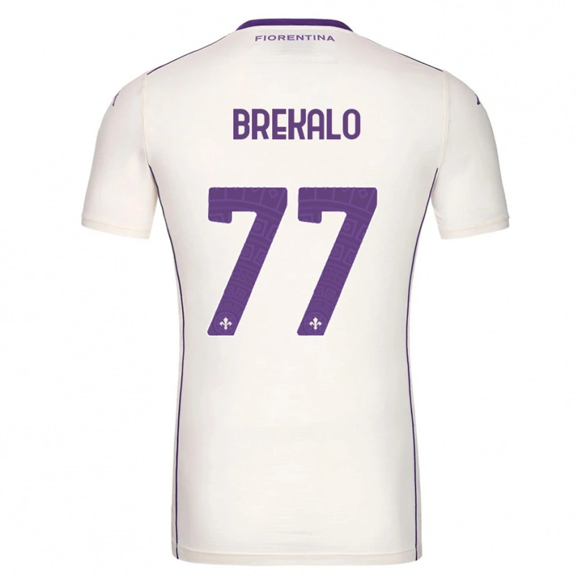 Danxen Donna Maglia Josip Brekalo #77 Bianco Viola Rosso Kit Gara Away 2025/26 Maglietta