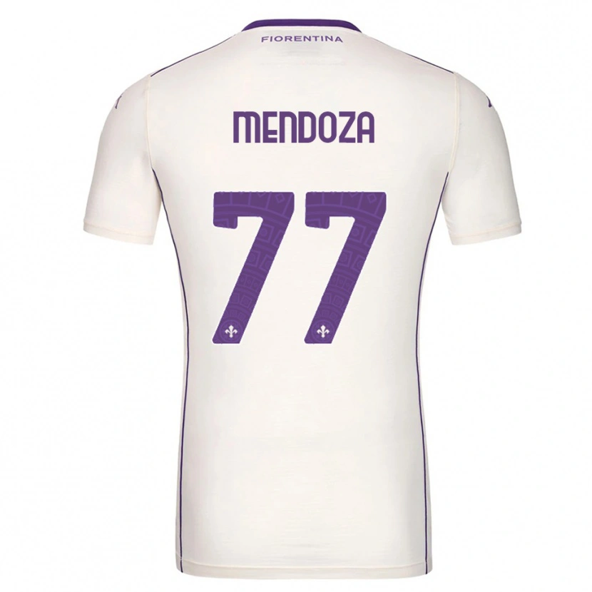 Danxen Donna Maglia William Mendoza #77 Bianco Viola Rosso Kit Gara Away 2025/26 Maglietta
