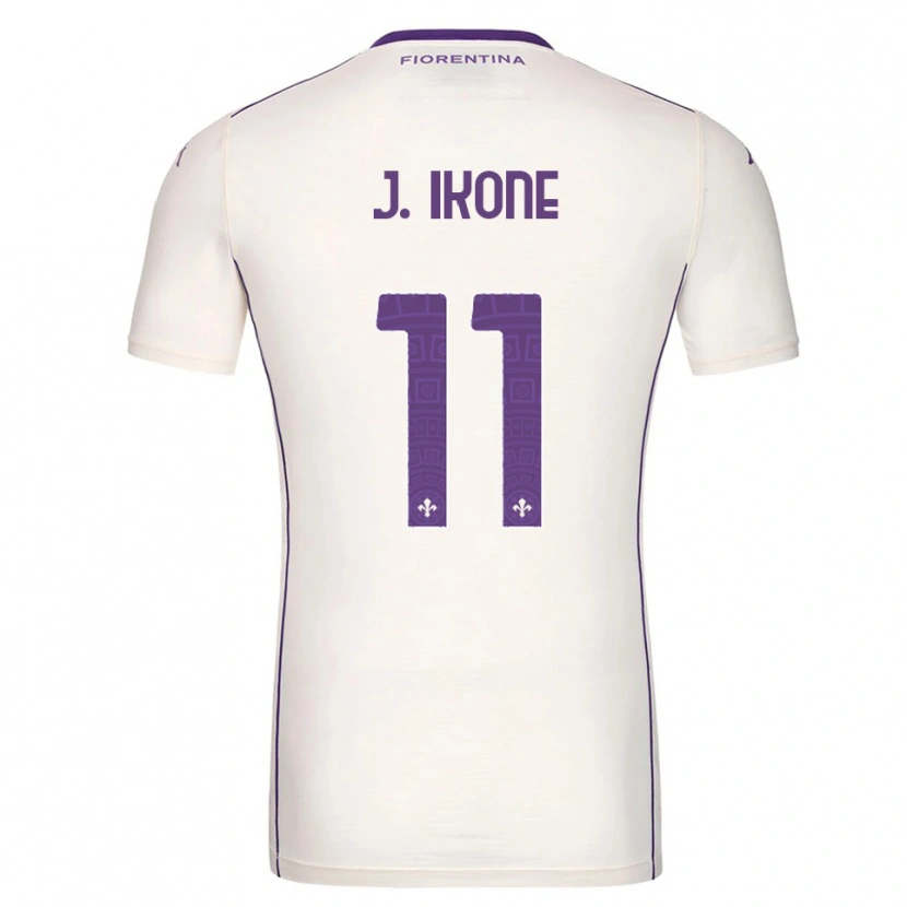 Danxen Donna Maglia Jonathan Ikoné #11 Bianco Viola Rosso Kit Gara Away 2025/26 Maglietta