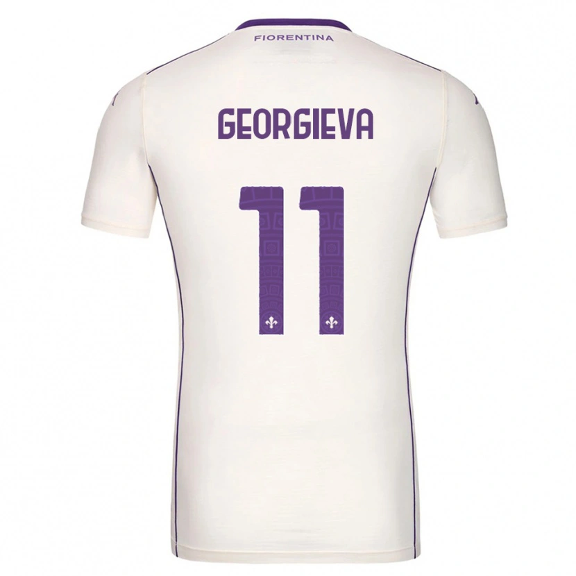 Danxen Donna Maglia Marina Georgieva #11 Bianco Viola Rosso Kit Gara Away 2025/26 Maglietta