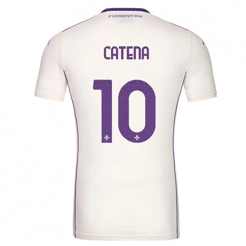 Danxen Donna Maglia Michela Catena #10 Bianco Viola Rosso Kit Gara Away 2025/26 Maglietta
