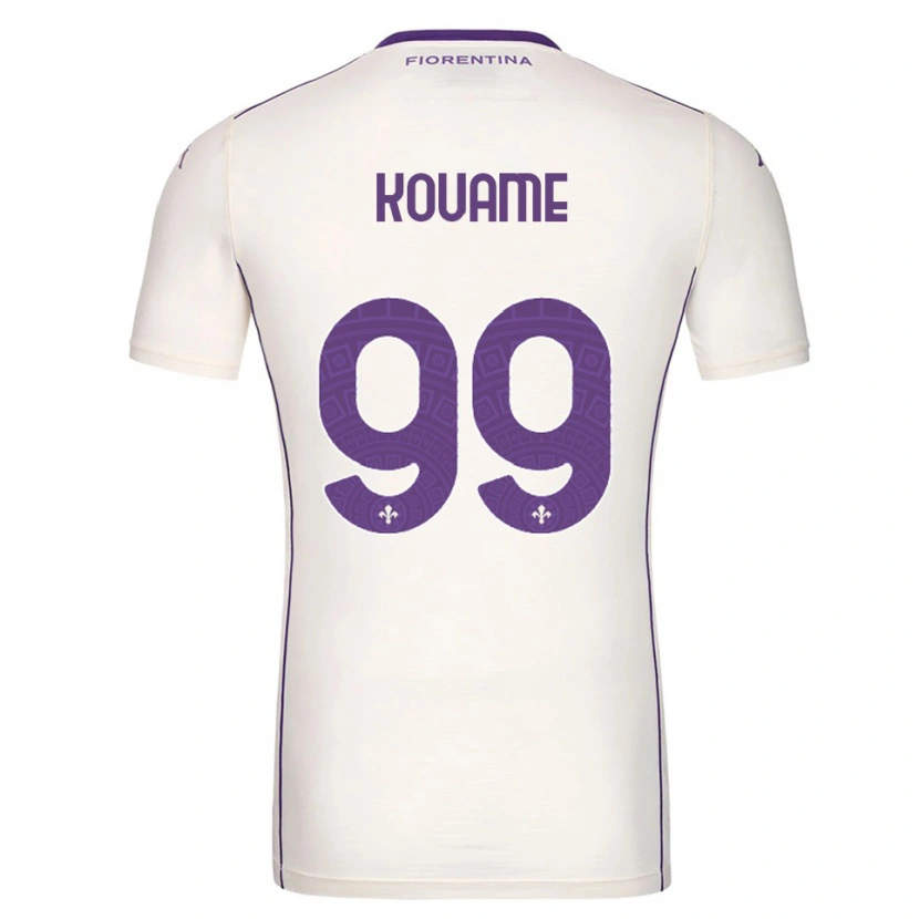 Danxen Donna Maglia Christian Kouamé #99 Bianco Viola Rosso Kit Gara Away 2025/26 Maglietta