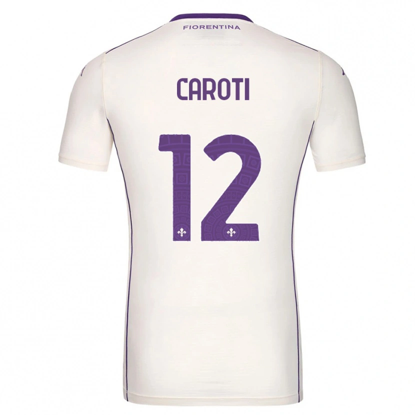 Danxen Donna Maglia Filippo Caroti #12 Bianco Viola Rosso Kit Gara Away 2025/26 Maglietta