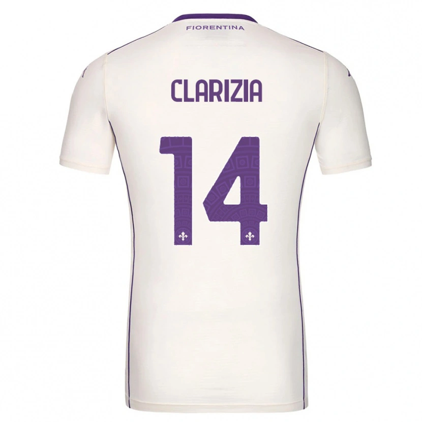 Danxen Donna Maglia Leonardo Clarizia #14 Bianco Viola Rosso Kit Gara Away 2025/26 Maglietta