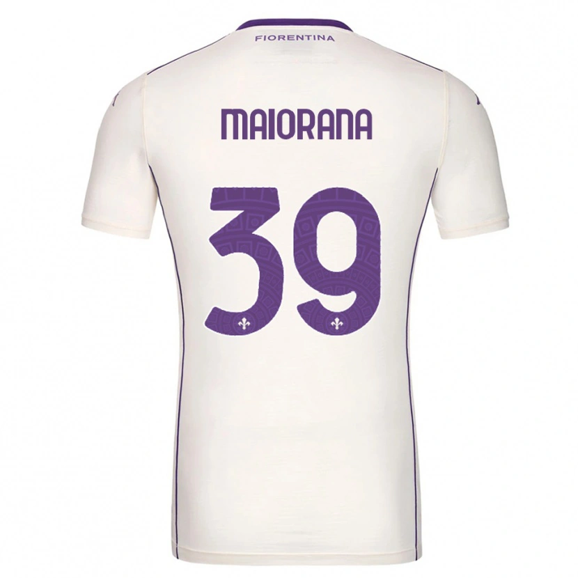 Danxen Donna Maglia Stefano Maiorana #39 Bianco Viola Rosso Kit Gara Away 2025/26 Maglietta