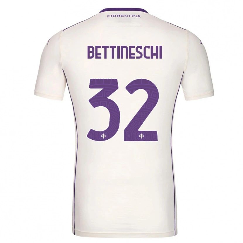 Danxen Donna Maglia Giorgia Bettineschi #32 Bianco Viola Rosso Kit Gara Away 2025/26 Maglietta
