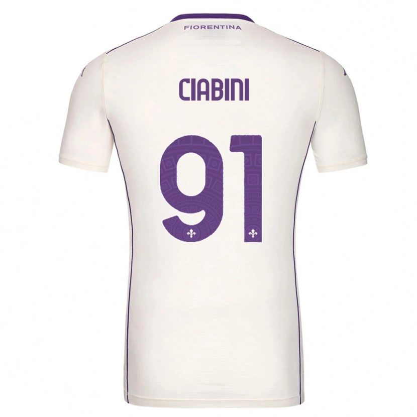 Danxen Donna Maglia Giulia Ciabini #91 Bianco Viola Rosso Kit Gara Away 2025/26 Maglietta
