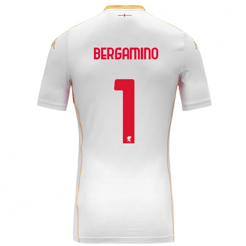 Danxen Donna Maglia Giovanni Bergamino #1 Bianco Rosso Kit Gara Away 2025/26 Maglietta