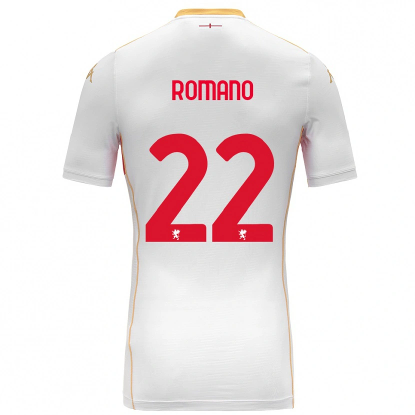 Danxen Donna Maglia Andrew Romano #22 Bianco Rosso Kit Gara Away 2025/26 Maglietta