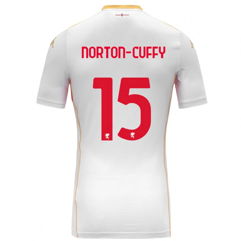 Danxen Donna Maglia Brooke Norton-Cuffy #15 Bianco Rosso Kit Gara Away 2025/26 Maglietta