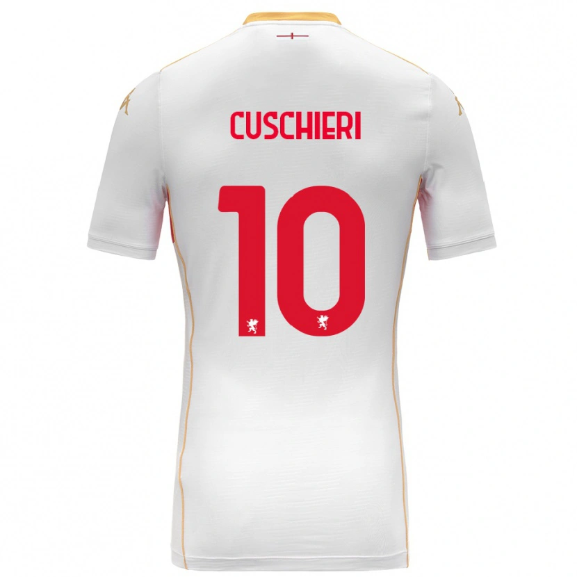 Danxen Donna Maglia Rachel Cuschieri #10 Bianco Rosso Kit Gara Away 2025/26 Maglietta