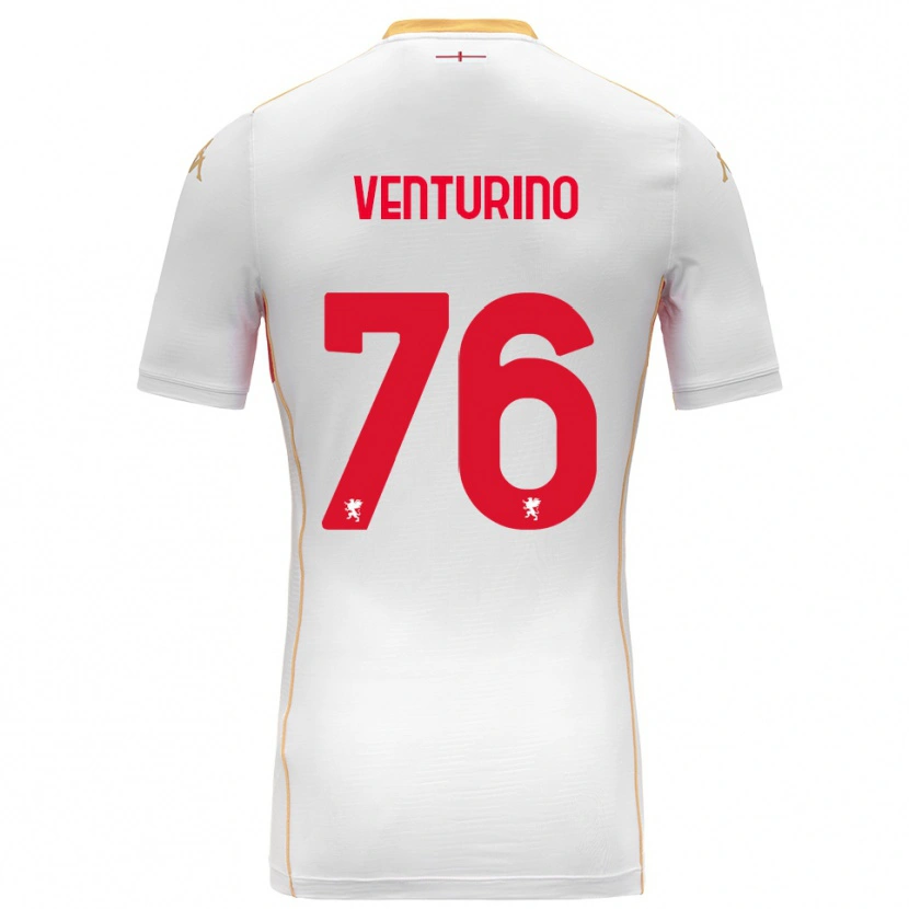 Danxen Donna Maglia Lorenzo Venturino #76 Bianco Rosso Kit Gara Away 2025/26 Maglietta