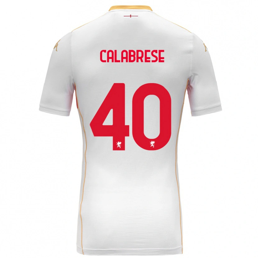 Danxen Donna Maglia Filippo Calabrese #40 Bianco Rosso Kit Gara Away 2025/26 Maglietta