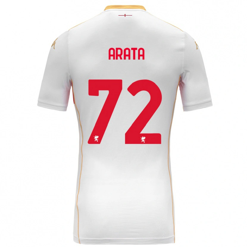 Danxen Donna Maglia Stefano Arata #72 Bianco Rosso Kit Gara Away 2025/26 Maglietta