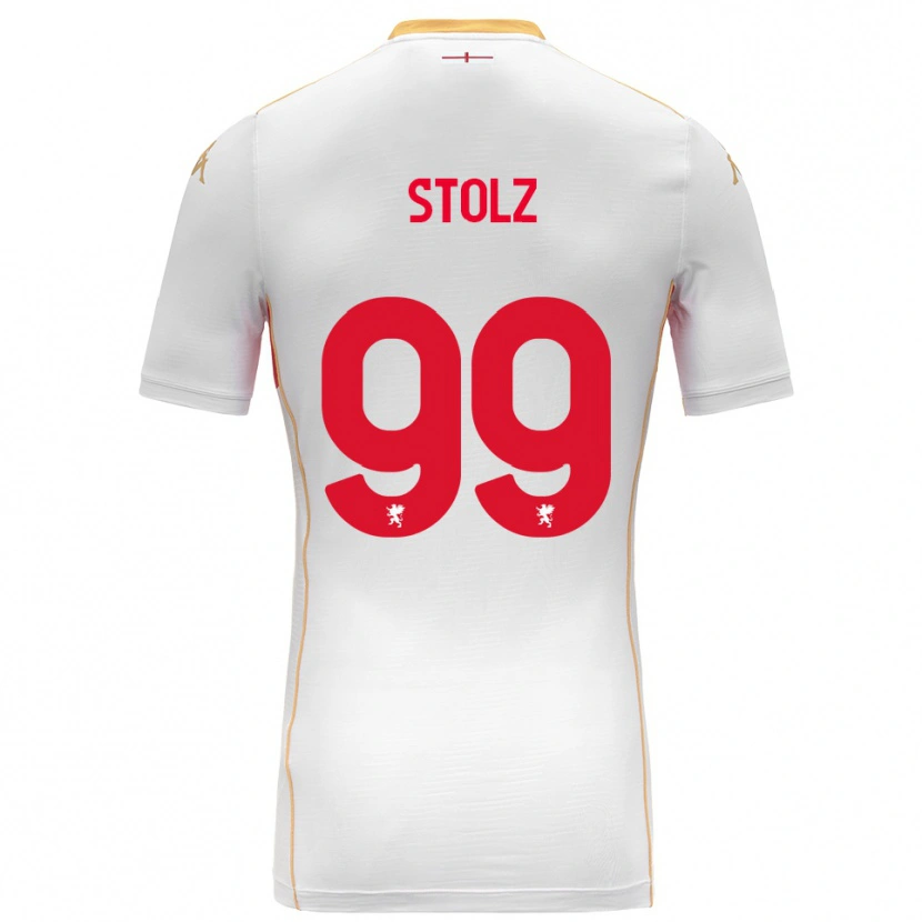 Danxen Donna Maglia Franz Stolz #99 Bianco Rosso Kit Gara Away 2025/26 Maglietta