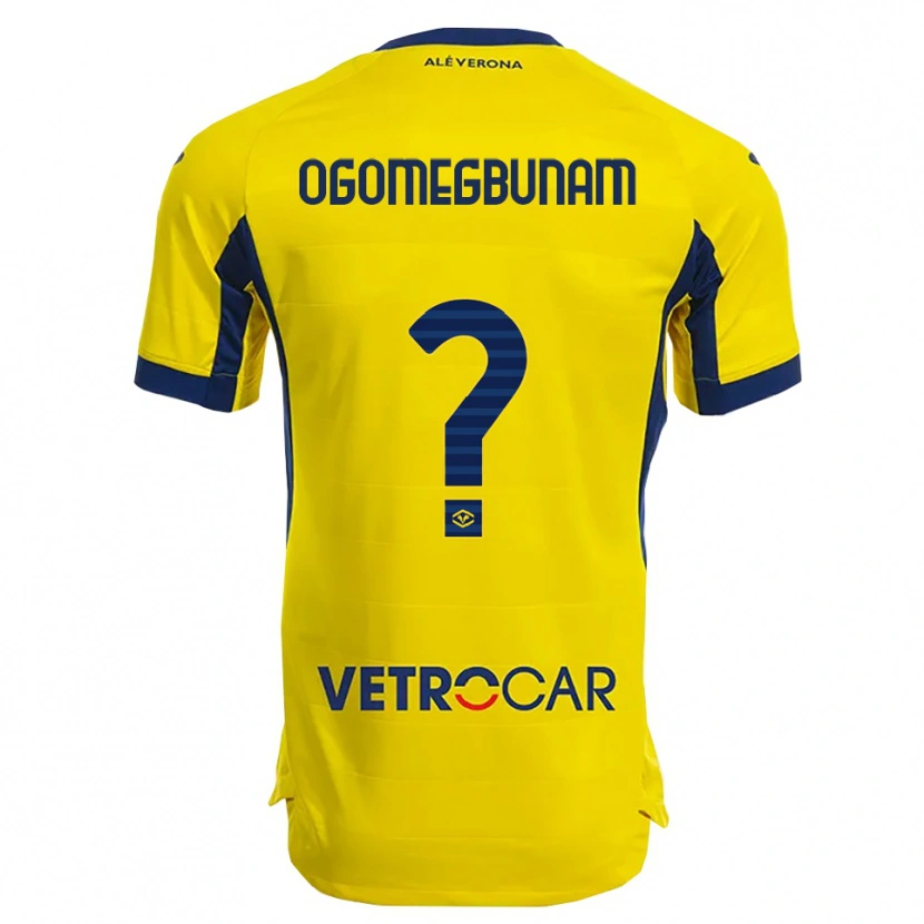 Danxen Donna Maglia Izu Ogomegbunam #0 Giallo Blu Navy Kit Gara Away 2025/26 Maglietta