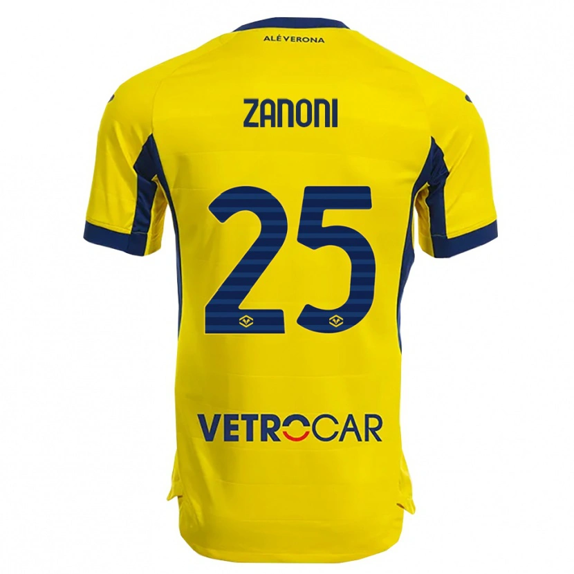 Danxen Donna Maglia Greta Zanoni #25 Giallo Blu Navy Kit Gara Away 2025/26 Maglietta