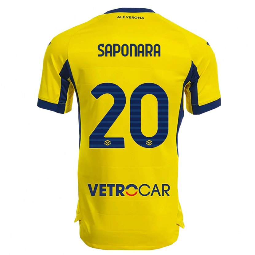 Danxen Donna Maglia Riccardo Saponara #20 Giallo Blu Navy Kit Gara Away 2025/26 Maglietta