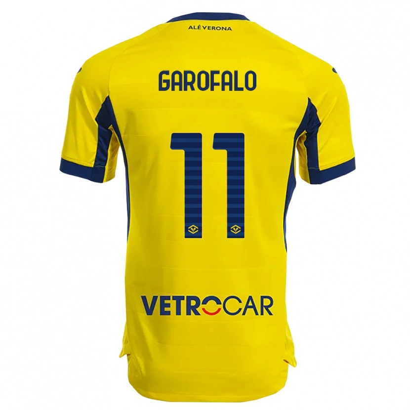 Danxen Donna Maglia Lorenzo Garofalo #11 Giallo Blu Navy Kit Gara Away 2025/26 Maglietta