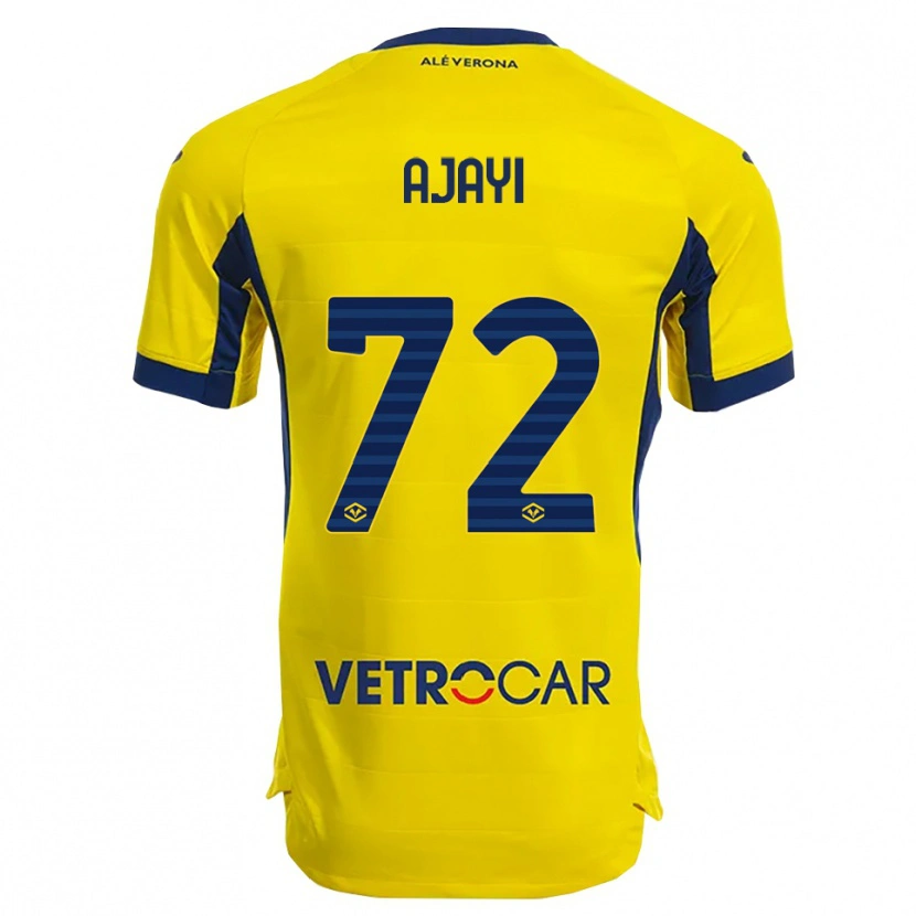 Danxen Donna Maglia Junior Ajayi #72 Giallo Blu Navy Kit Gara Away 2025/26 Maglietta