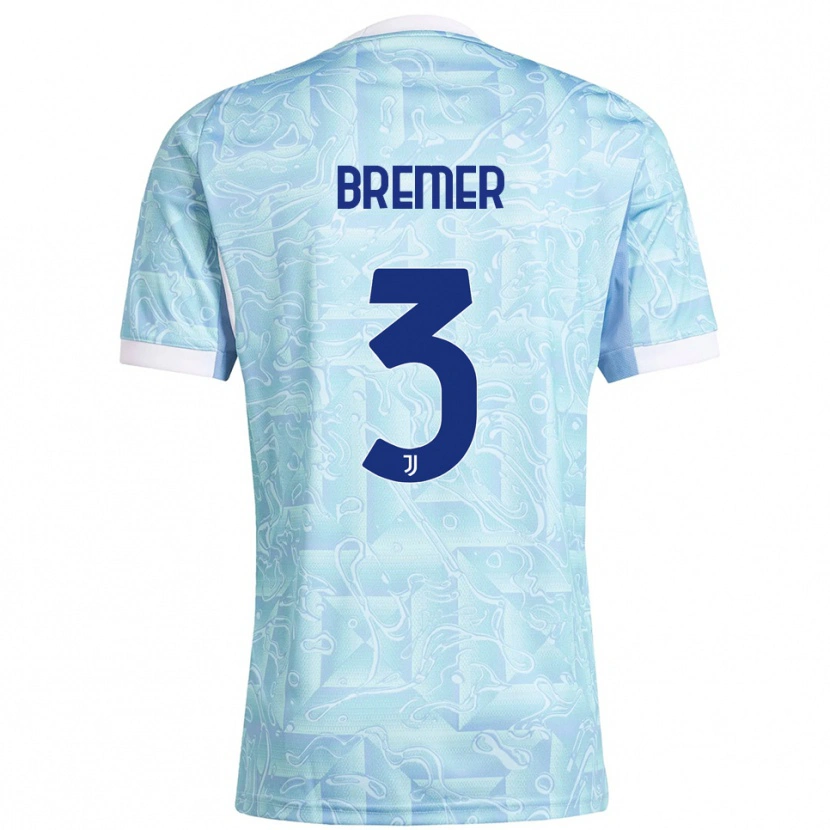 Danxen Donna Maglia Bremer #3 Azzurro Giallo Kit Gara Away 2025/26 Maglietta