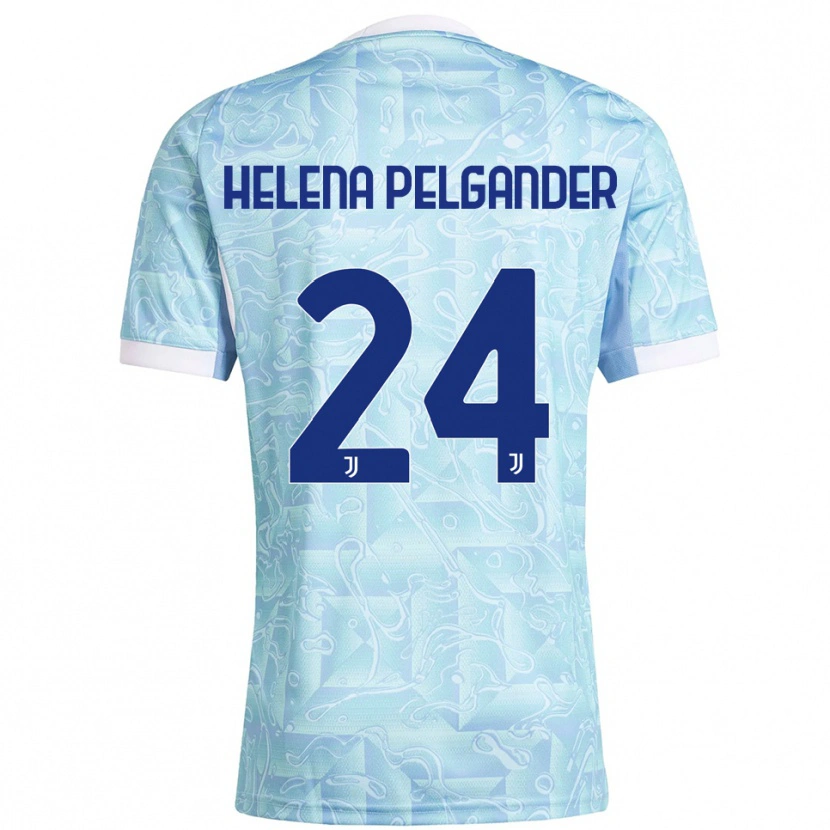 Danxen Donna Maglia Elsa Helena Pelgander #24 Azzurro Giallo Kit Gara Away 2025/26 Maglietta