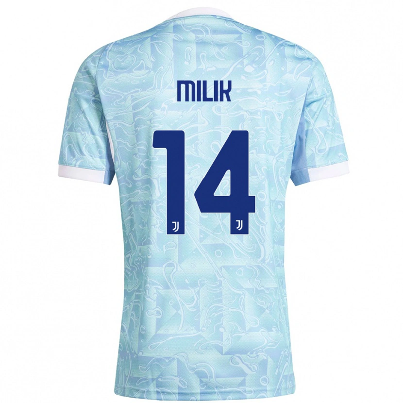 Danxen Donna Maglia Arkadiusz Milik #14 Azzurro Giallo Kit Gara Away 2025/26 Maglietta