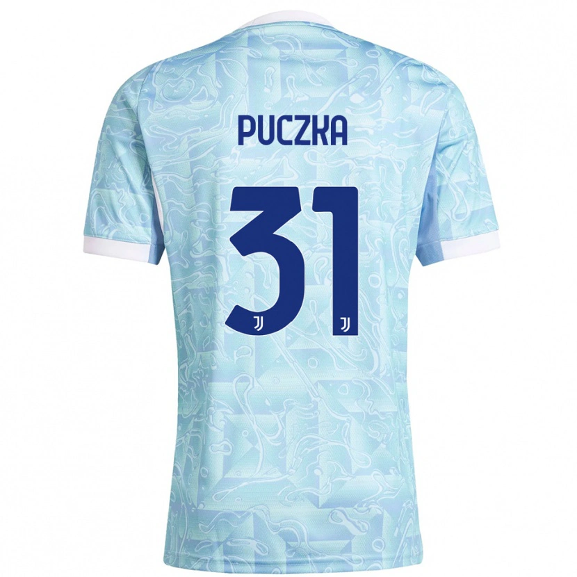 Danxen Donna Maglia David Puczka #31 Azzurro Giallo Kit Gara Away 2025/26 Maglietta