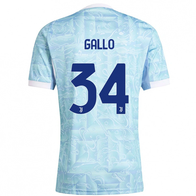 Danxen Donna Maglia Azzurra Gallo #34 Azzurro Giallo Kit Gara Away 2025/26 Maglietta