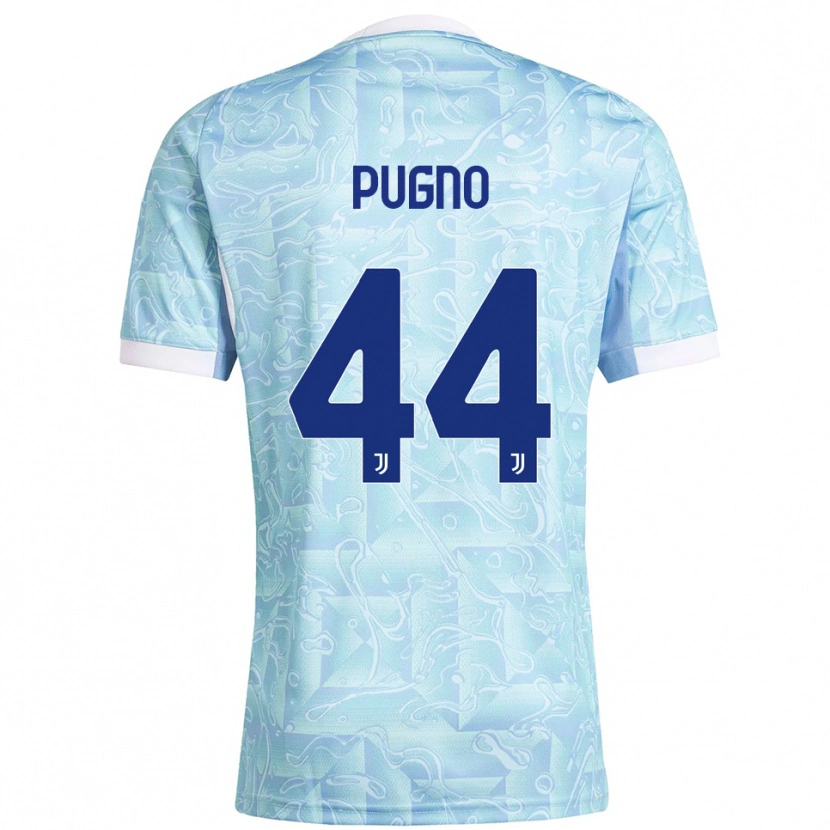 Danxen Donna Maglia Diego Pugno #44 Azzurro Giallo Kit Gara Away 2025/26 Maglietta