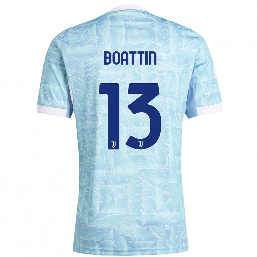 Danxen Donna Maglia Lisa Boattin #13 Azzurro Giallo Kit Gara Away 2025/26 Maglietta