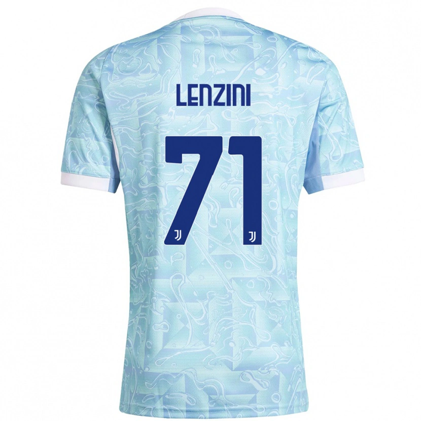 Danxen Donna Maglia Martina Lenzini #71 Azzurro Giallo Kit Gara Away 2025/26 Maglietta