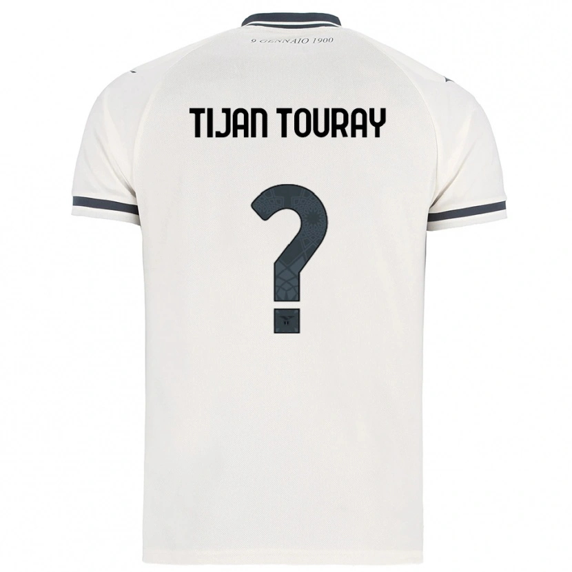 Danxen Donna Maglia Sheikh Tijan Touray #0 Bianco Blu Navy Kit Gara Away 2025/26 Maglietta